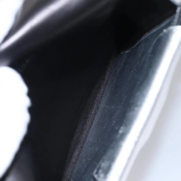 PRADA Chain Hand Bag Leather 2way Silver Auth BD055AV - Picture 11 of 15